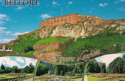 Carte postale avec légende erronée : Le square Lechten de Belfort !