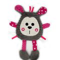 Doudou mouton rose et gris