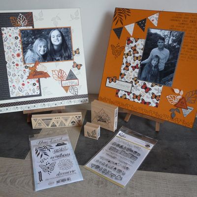 2 PAGES AUTOMNALES POUR VARIATIONS CREATIVES