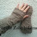 Mitaines gants sans doigts femme en laine mohair crochet, * SHOP BOUTIQUE CORALIEZABO ETSY / CORALIE-ZABO-BOHEME UNGRANDMARCHÉ 