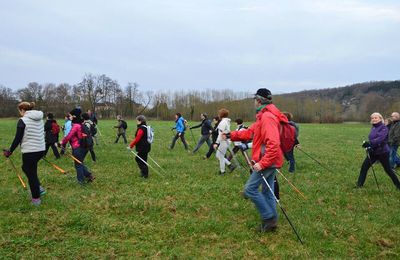 Dernière initiation à la marche nordique avec Ambre avant l'UTBDM