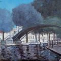 Paris, le canal Saint Martin, par Paul GUIGON, peinture