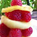 millefeuille aux pommes et aux framboises 