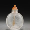A carved rock crystal snuff bottle, 1750-1860