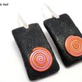 BO128 - Boucles d'oreille spirales en fimo