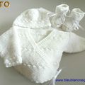TUTO 047- tricot bb, explications PDF trousseau bebe mixte 6mois laine fait main 