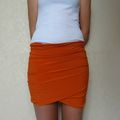 La jupe drapée, version orange