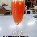 Jus de pamplemousse, carottes et gingembre frais