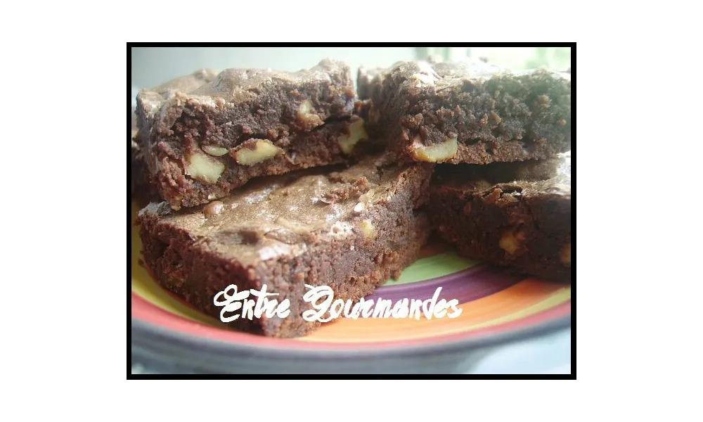 Délicieux brownies au noix