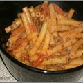 Macaronis à la tomate et à la vodka