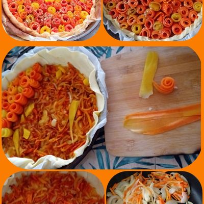 Tarte aux "fleurs" de carottes