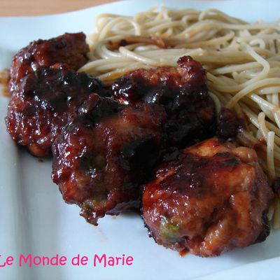 Boulettes de poulet sauce soja