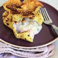 CRÊPES EN AUMONIÈRES AU CURRY, AUX FRUITS DE MER - BECHAMEL EN TROIS VERSIONS