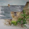 aquarelle maison à Saint-Caradec