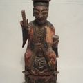 Statue Ancêtre Bois Chine Rituel Votif Chinese Wood Carving