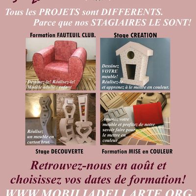 Choisir un stage de Mobilier Carton