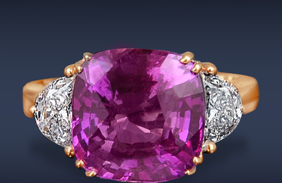 Pink Sapphire, Pink Spinel and Ceylon Ruby Rings from Jacob & Co