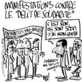 manifestations contre le "délit de solidarité"