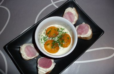 Oeufs cocotte et leurs mouillettes