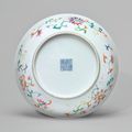 A famille-rose 'floral' dish, Daoguang seal mark and period (1821-1850)