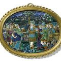 The meeting of Abraham and Melchizedek, French, Limoges, early 17th century
