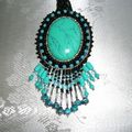 cabochon turquoise serti