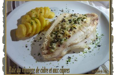 Raie au vinaigre de cidre et aux câpres