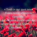 Tout ce sur quoi nous fixons notre attention s'amplifie 💟💟💟...