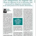 Les allégations au régime sec (Lamy droit des affaires, juin 2007)