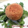 Quelques restes et ... des arancini à la mozzarella et jambon cru