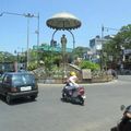 Rond-point à Pondicherry (Inde)