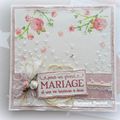 Dernière commande, une carte de mariage esprit shabby 