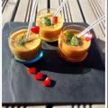 Gaspacho courgette, tomates et poivrons