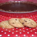 Tarte au chocolat sur pâte sablée de cookies - 7pts/part