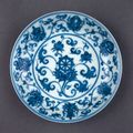 Dish with Buddhist emblems, Ming dynasty, Chenghua mark and period, AD1465–87