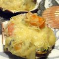 Gratin de fruits de mer au champagne