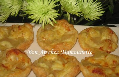 Pâte feuilletée maison une autre façon, tartelettes pommes et croissants apéro fromagés 