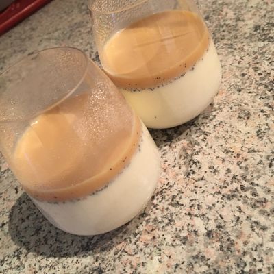 Panna Cotta vanille , caramel fleur de sel