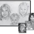 ** Portraits A4 de 3 soeurs 