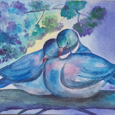 Deux pigeons s'aimaient d'amour tendre.