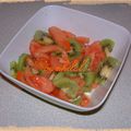 salade kiwis-tomates et gratin de pates