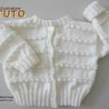 FICHE TRICOT BEBE, explications tricot TUTO, modèle layette à tricoter tricot bb