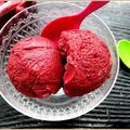 Glace aux fruits rouges