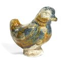 A small sancai-glazed pottery figure of a duck, Tang dynasty (618-907)