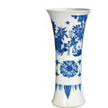 Vase en porcelaine bleu blanc, gu, Chine, dynastie Qing, époque Shunzhi (1644-1661)