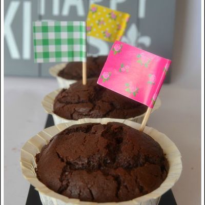 Chocolate custard muffins....une texture incroyable.