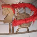 00956 CHEVAL A BASCULE EN BOIS MARQUE INCONNUE 