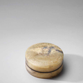 A very rare grey jade circular box and cover, Han Dynasty (206 BCE-220 CE)