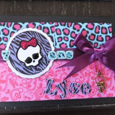 carte invitation thème Monster High
