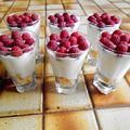 Verrine framboise, fromage blanc